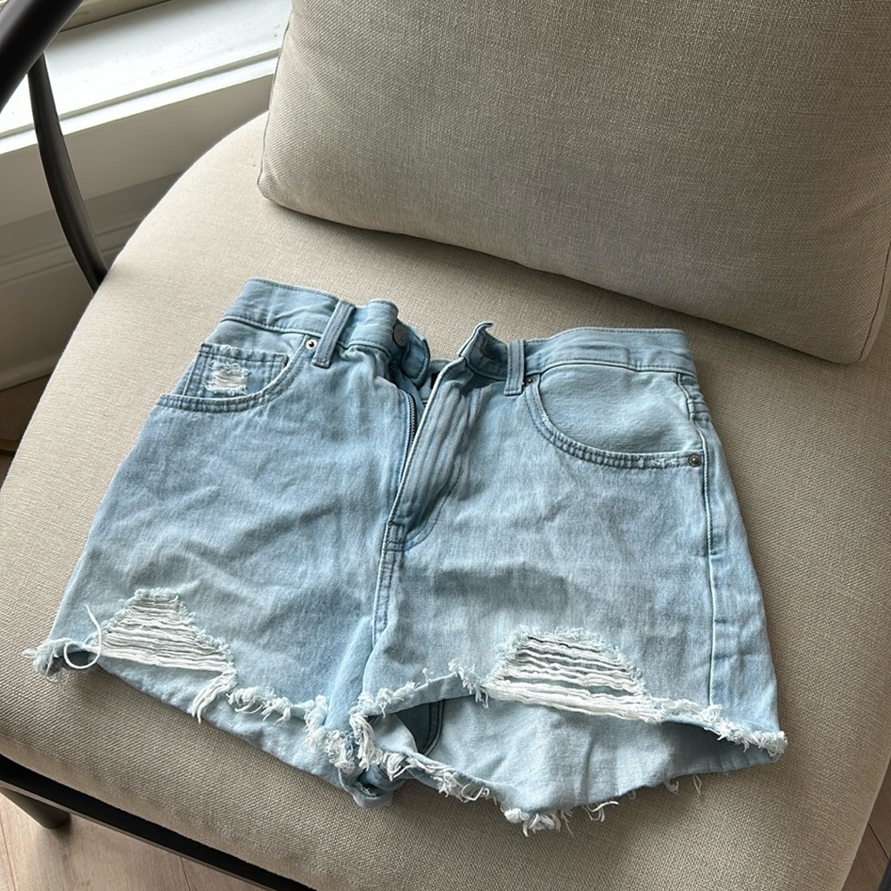 Denim shorts never worn